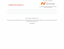 Tablet Screenshot of kingstonnaturopath.ca